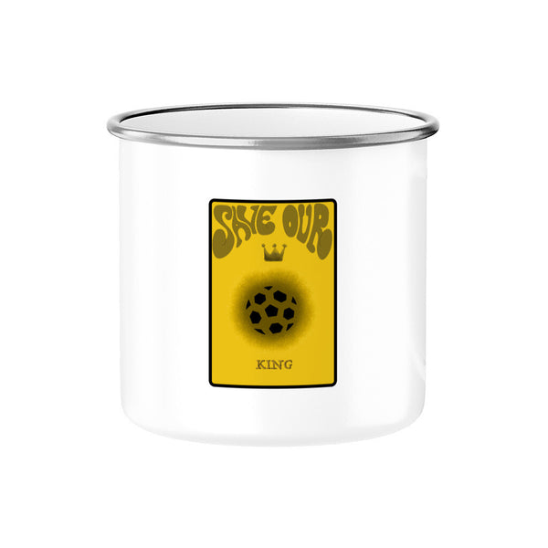 Emaille-Tasse "Save our King"