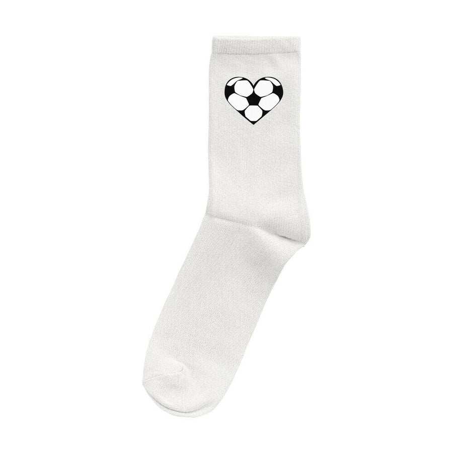 Socken mit Fußball-Herzchen in Schwarz