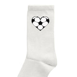 Socken mit Fußball-Herzchen in Schwarz 2
