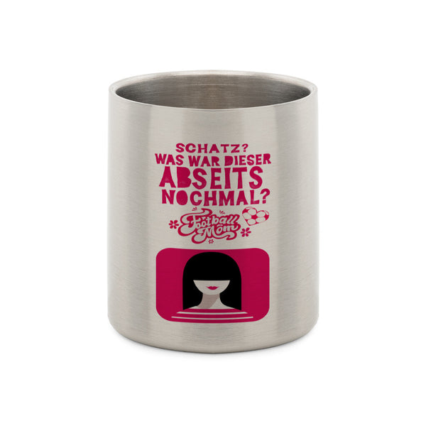 Stainless steel mug with carabiner Honey, what was that offside again?