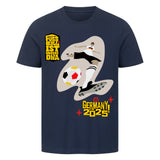 HigherBlanks Premium T-Shirt Fußball Schoß mit Rechts 3