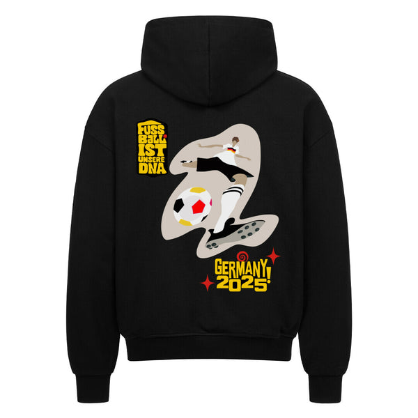 VACANCY Oversized Zipper Hoodie Fußball Schoß mit Rechts