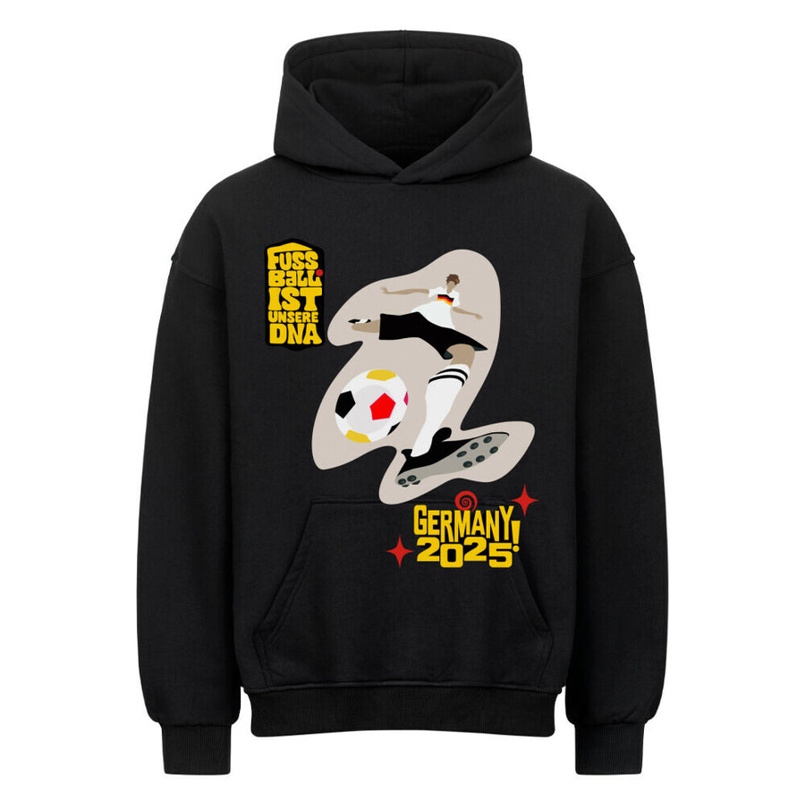 VACANCY Oversized Hoodie - Mit Taschendruck Fußball Schoß mit Rechts
