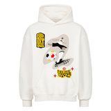 VACANCY Oversized Hoodie - Mit Taschendruck Fußball Schoß mit Rechts 2