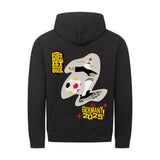 Klassischer Kapuzenpullover mit Reißverschluss Unisex Fußball Schoß mit rechts 2