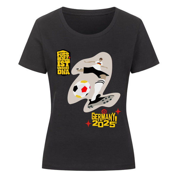 Premium Organic Shirt Women Fußball Schoß mit Rechts