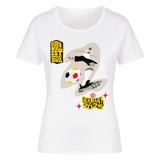 Klassisches Bio-Shirt für Damen: Fußball, Schoß mit Rechts 2