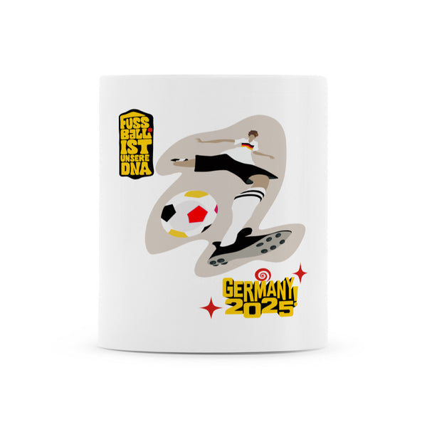 Fußballtasse Fußball Schoß mit Rechts