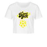 Damen Cropped T-Shirt Football Mom 2