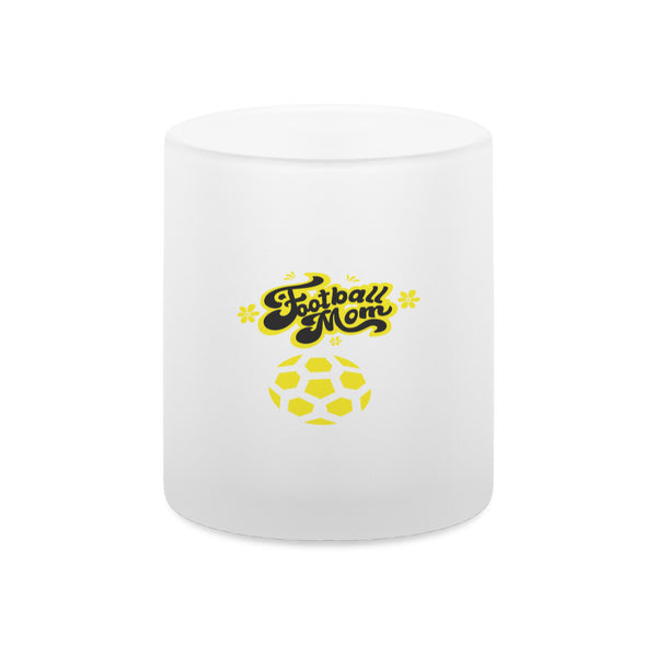 Glas-Tasse satiniert Football Mom