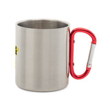Stainless Steel Mug with Carabiner Football Mom 2