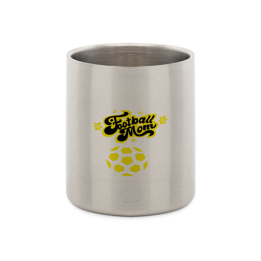 Stainless Steel Mug with Carabiner Football Mom