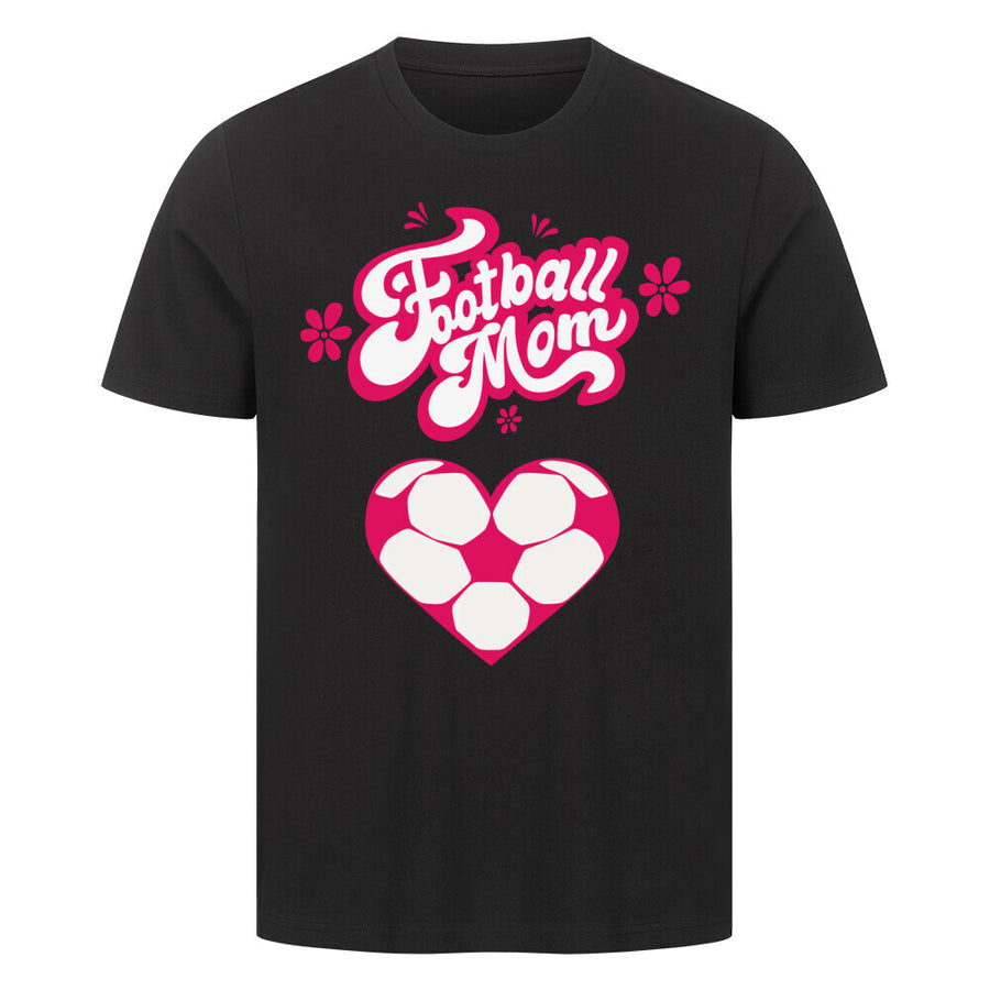 HigherBlanks Premium T-Shirt Football Mom Fußball Herzchen