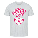 HigherBlanks Premium T-Shirt Football Mom Fußball Herzchen 5