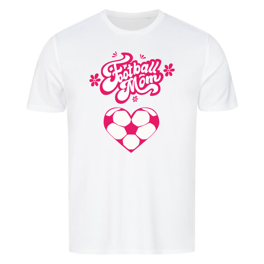 Sport T-Shirt Football Mom Fußball Herzchen