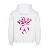 HigherBlanks Premium Hoodie Fußball-Mama Fußball Herzchen 2