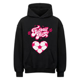 VACANCY Oversized Hoodie - With Pocket Print Football Mom Football Hearts 1