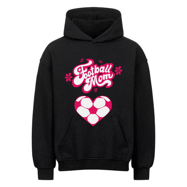 VACANCY Oversized Hoodie - Mit Taschendruck Football Mom Fussball Herzchen