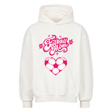 VACANCY Oversized Hoodie - With Pocket Print Football Mom Football Hearts 2