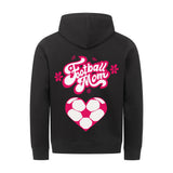Premium Bio Kapuzenpullover Football Mom Fußball Herzchen 1