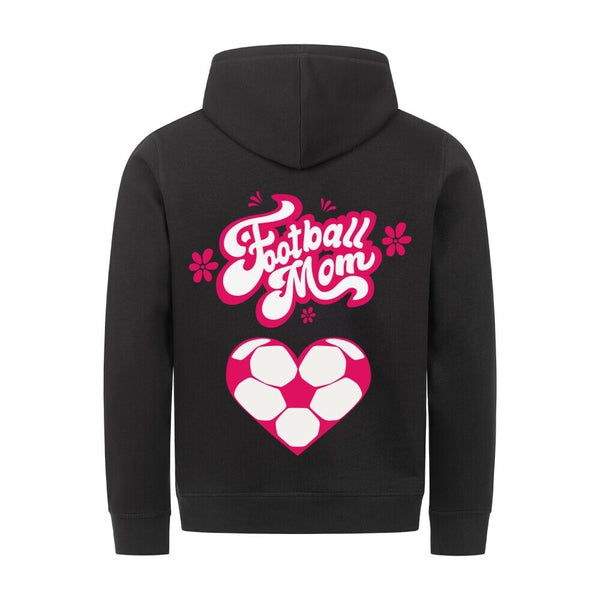 Premium Bio Kapuzenpullover Football Mom Fußball Herzchen