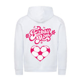 Premium Bio Kapuzenpullover Football Mom Fußball Herzchen 3