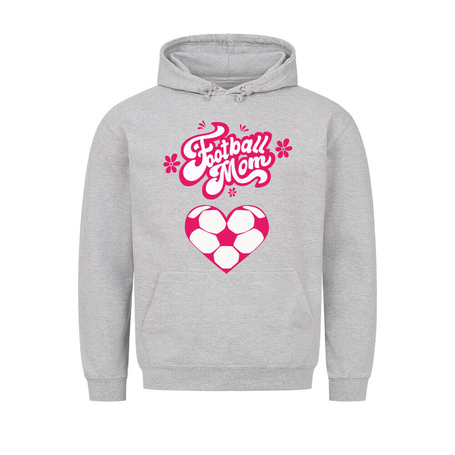Classic Hoodie - Mit Taschendruck Football Mom Fußball Herzchen