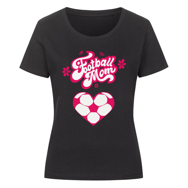 Premium Organic Shirt Women Football Mom Fussball Herzchen