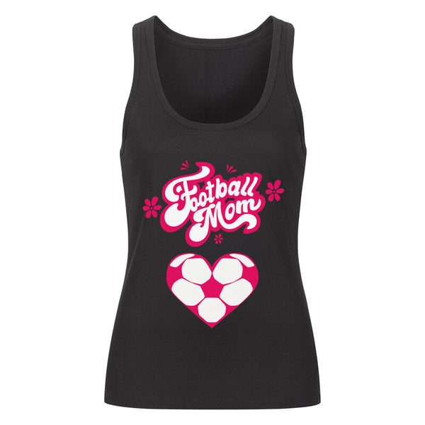 Premium Bio Tanktop Damen Football Mama Fußball Herzchen