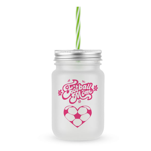 Marmeladen-Glas Mason Jar Football Mom Fussball Herzchen