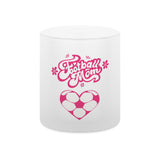 Tealight holder frosted Football Mom Soccer Heart 1