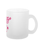 Glas-Tasse satiniert Football Mom Fußball Herzchen 2