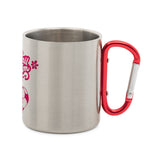 Stainless Steel Mug with Carabiner Football Mom Soccer Heart 2