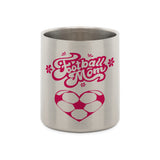 Stainless Steel Mug with Carabiner Football Mom Soccer Heart 1