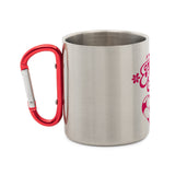 Stainless Steel Mug with Carabiner Football Mom Soccer Heart 3