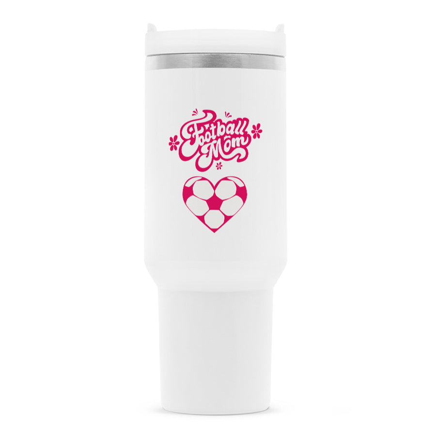 Thermobecher Football Mom Fußball Herzchen