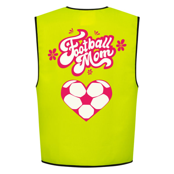 Warnweste Football Mom Fussball Herzchen