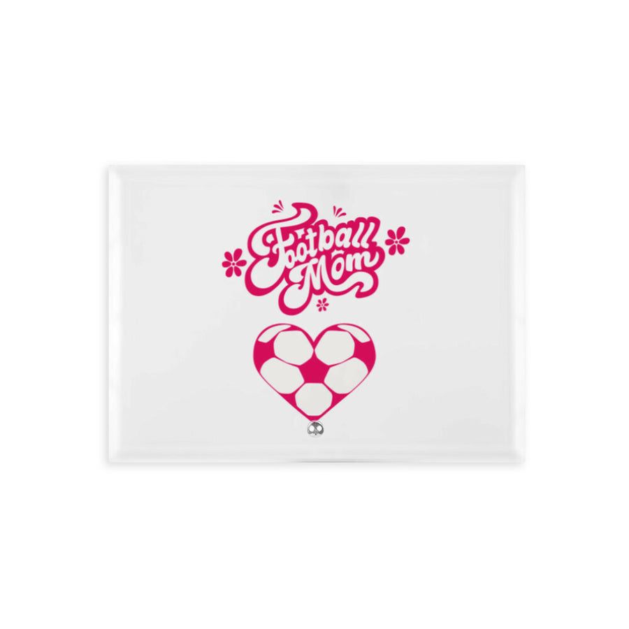 Glasaufsteller Querformat Football Mom Fußball Herzchen