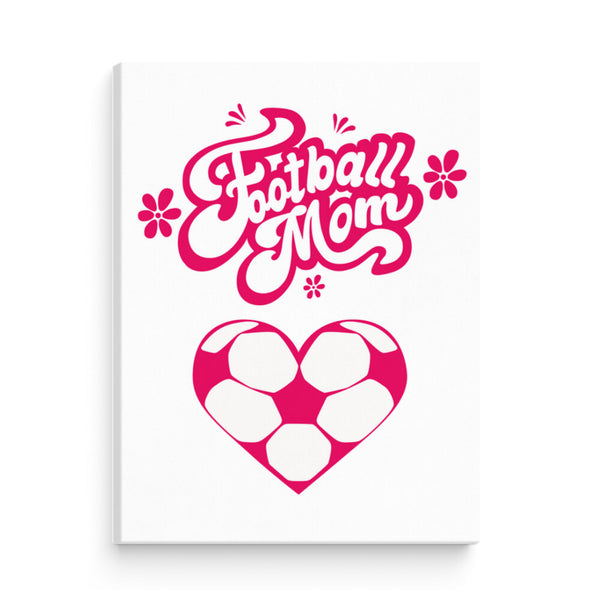 Canvas 3:4 Football Mom Fussball Herzchen