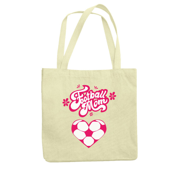 Jutebeutel Football Mom Fußball Herzchen