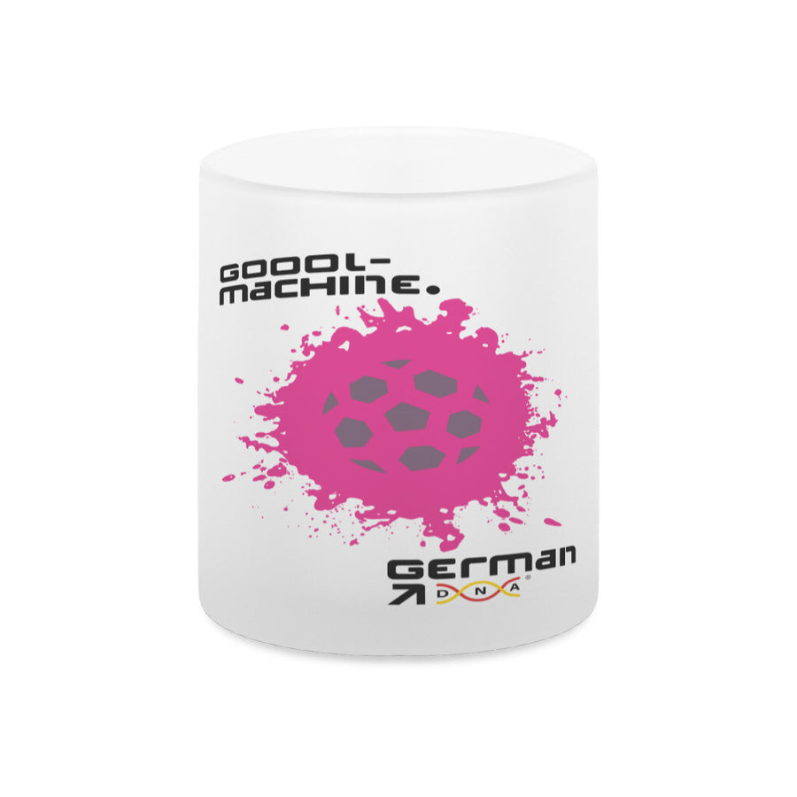 Glas-Tasse satiniert Splash Goool-machine German DNA