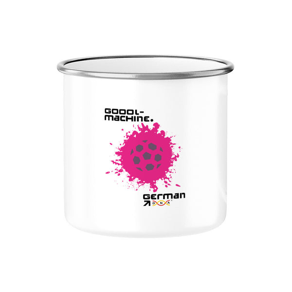 Emaille Tasse Splash  Goool-machine German DNA