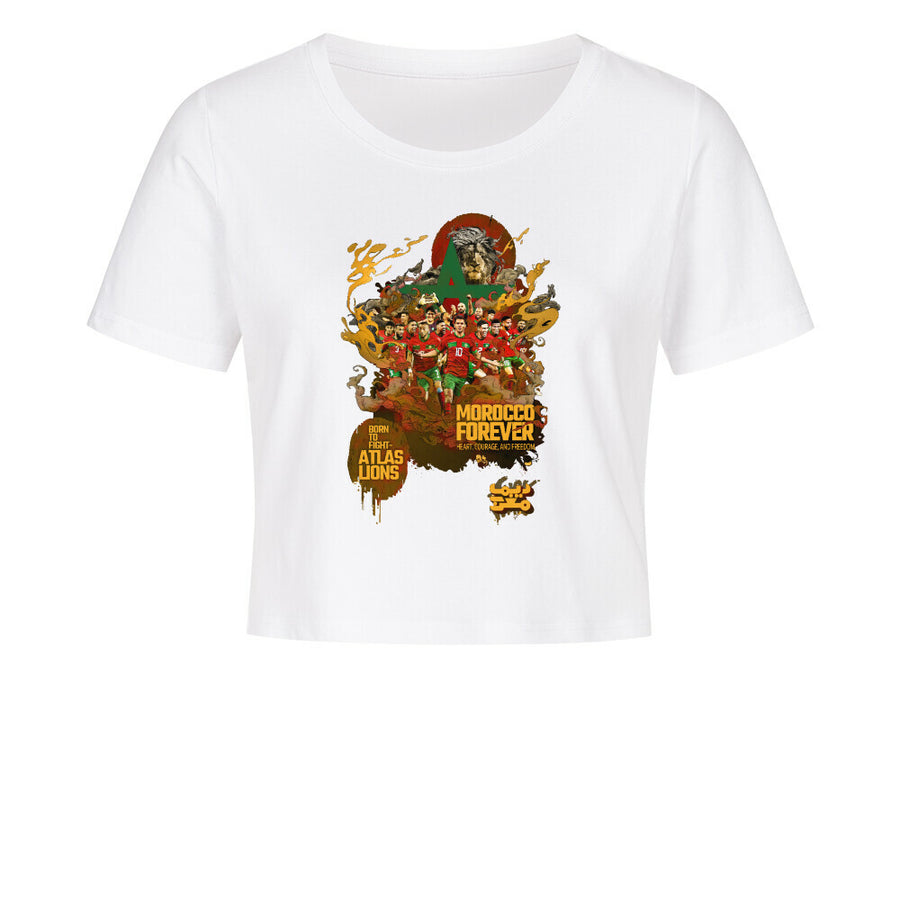93 % unserer Kunden sagen: Größe passt perfekt wie erwartet. Marokko für immer marokkanisches Team Damen bauchfreies T-Shirt